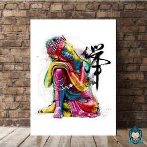 Tableau-de-Bouddha-Art-Toile-Bouddhiste-Canva-en-Coton-polyester-Multicolore-Art-Moderne-La-Maison-de-Bouddha