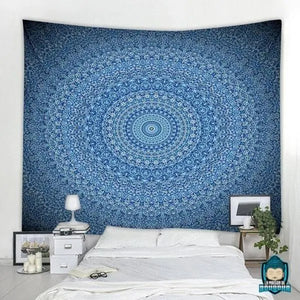 Tenture Murale Mandala Bleu