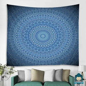 Tenture Murale Mandala Bleu