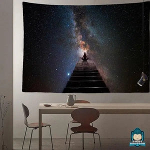 Tenture-Murale-Meditation-du-Soir-decor-univers-toile-a-tendre-en-polyester