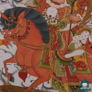 Thangka-Bouddhiste-Gesar-peint