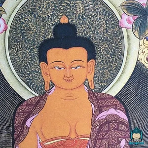 Toile Tibétaine bouddha Shakyamuni  La Maison de Bouddha