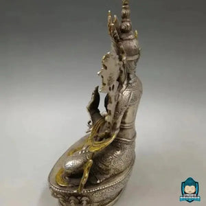 Statuette Tara Verte en Métal