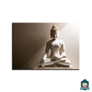 Tableau Bouddha Blanc Birman Offrande La Maison de Bouddha