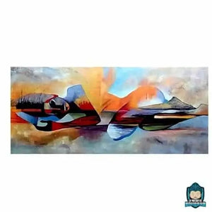 Toile Aquarelle Bouddha Allongé La Maison de Bouddha