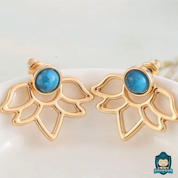 Boucles-d-oreilles-Fleur-de-Lotus-doré-et-turquoise-La-Maison-de-Bouddha