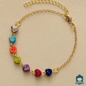 Bracelet-Coeur-7-Chakras-Coeur-Spirituel-pierres-multicolore-chaine-doree-ajustable-La-Maison-de-Bouddha