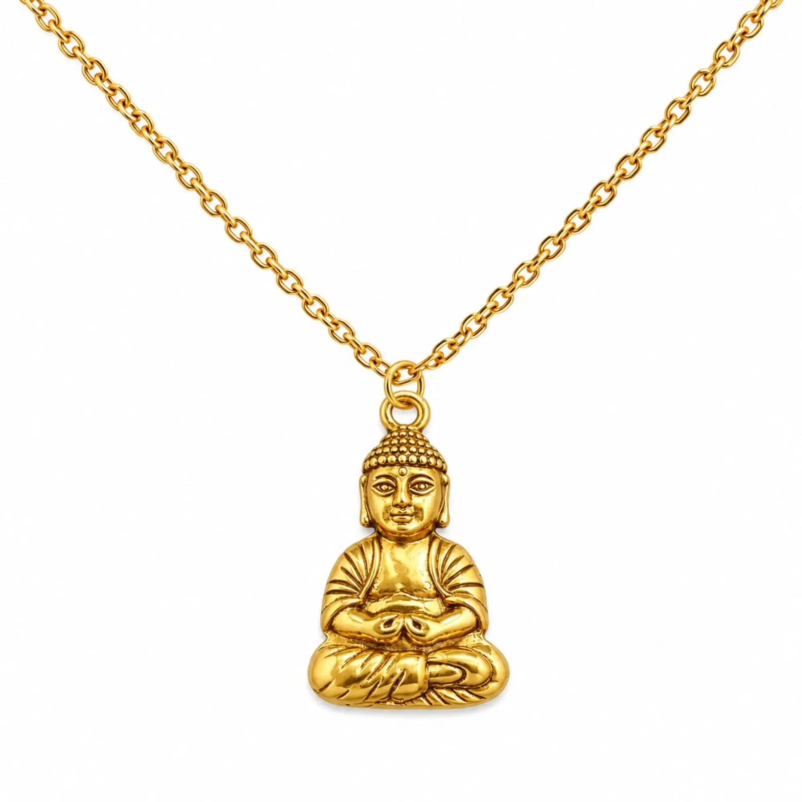 Collier de Bouddha Porte Bonheur Doré  La Maison de Bouddha