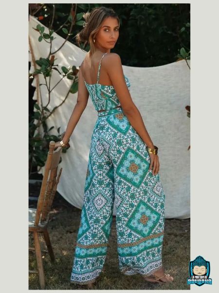 Ensemble-Pantalon-Fluide-et-Haut-Femme-Bleu-Vert-version-vert-haut-fronce-a-bretelles-pantalon-fluide-La-Maison-de-Bouddha