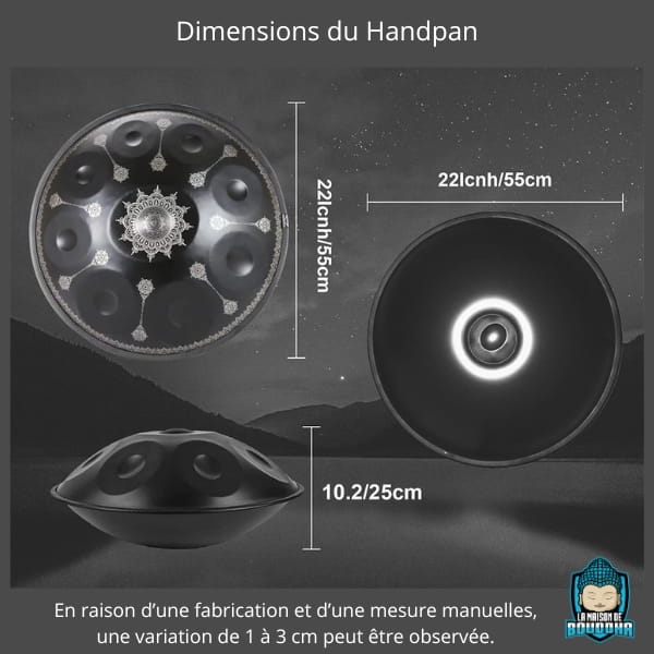 Handpan-440Hz-Re-Mineur-Kurd-9-Notes_22_Pouces-photo-dimensions-La-Maison-de-Bouddha