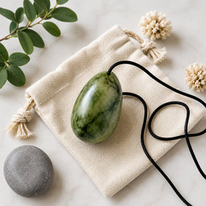 Œuf en Serpentine Naturelle – Taille M Œuf de Yoni La Maison de Bouddha