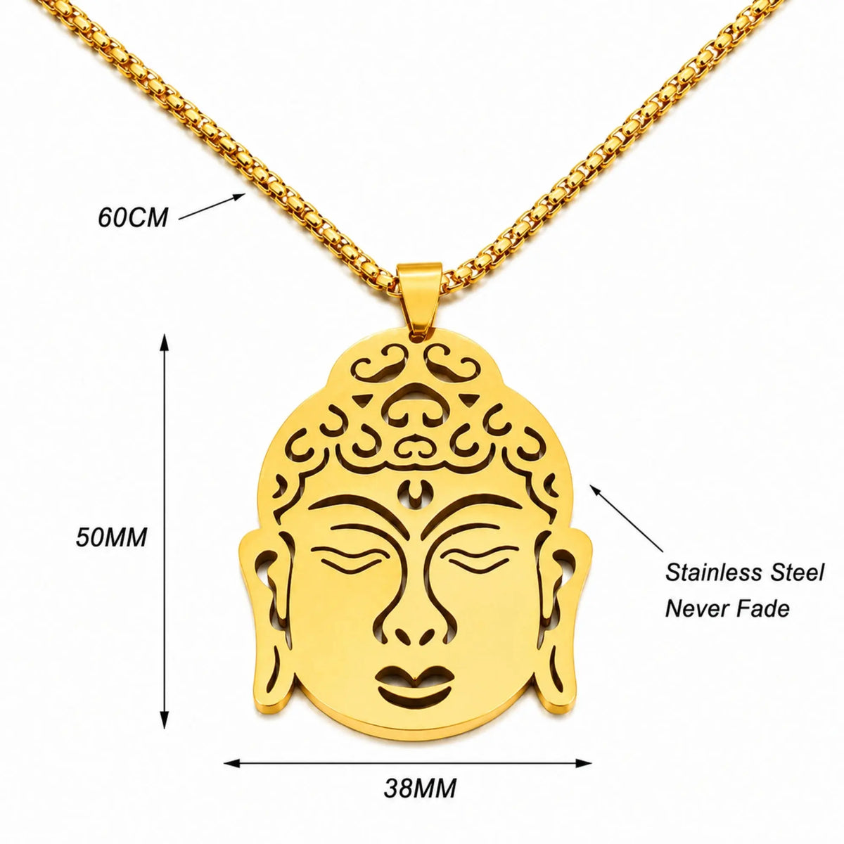 Pendentif Bijou Bouddha Doré  La Maison de Bouddha