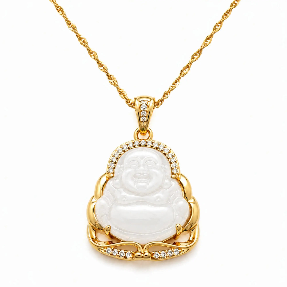 Pendentif Bouddha En Jade Blanc Pour Femme  La Maison de Bouddha