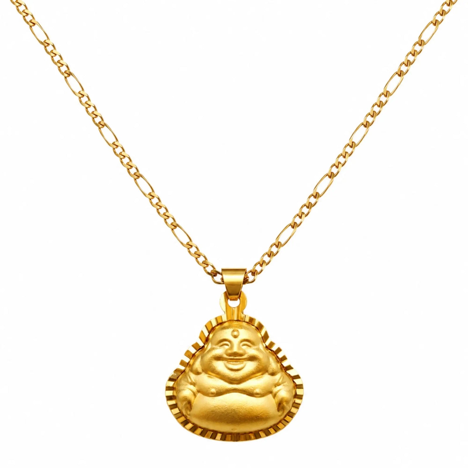 Pendentif Bouddha Rieur Doré Colliers La Maison de Bouddha