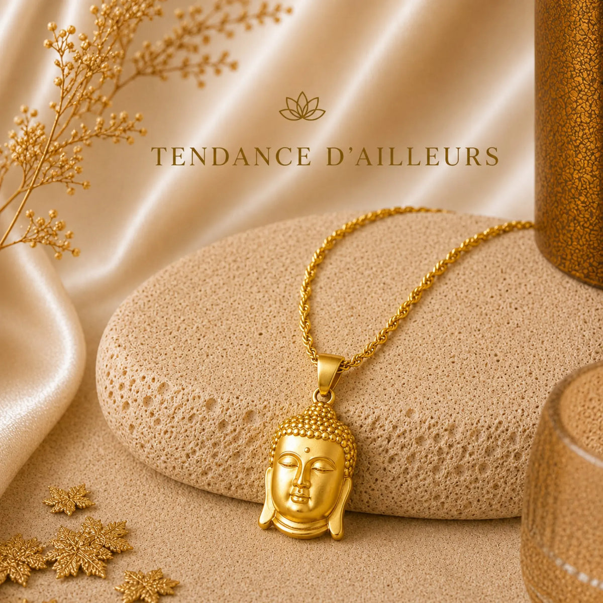 Pendentif Tête de Bouddha Birman  La Maison de Bouddha