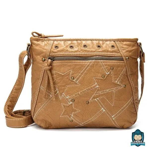 Sac-Bandouliere-Etoile-version-camel-en-cuir-PU-La-Maison-de-Bouddha