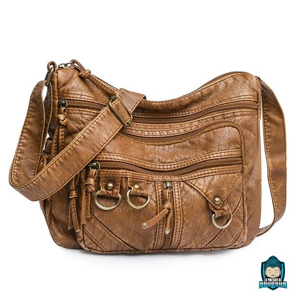Sac-Cuir-Bandouliere-Marron-Tabac-pour-Femme-en-cuir-PU-La-Maison-de-Bouddha