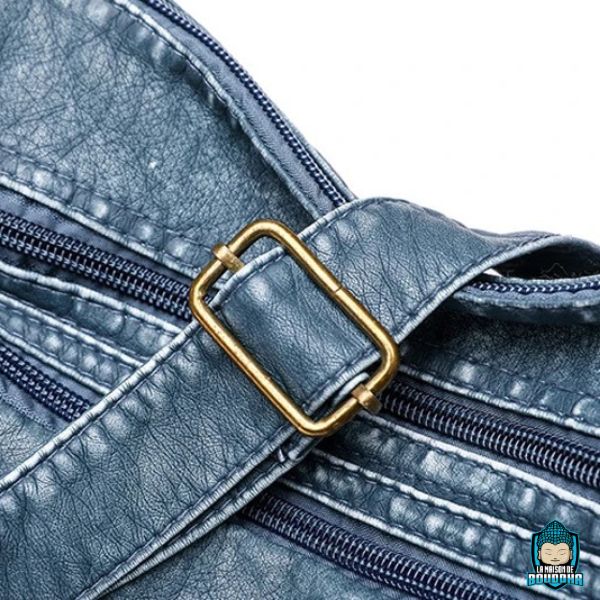 Sac-Cuir-Bandoulière-pour-Femme-Bleu-Jean-bandoulière-réglable-en-cuir-souple-PU-La-Maison-de-Bouddha