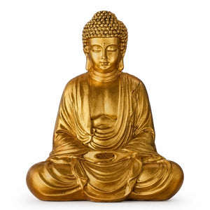 Statue Bouddha Méditation Dorée en Résine – 20 cm statue bouddhiste en résine La Maison de Bouddha