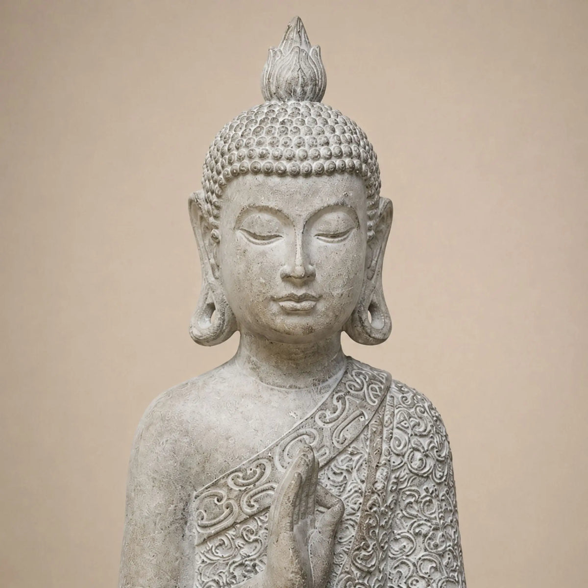 Statue Bouddha de Jardin en Oxyde de Magnésium – 43 cm  La Maison de Bouddha