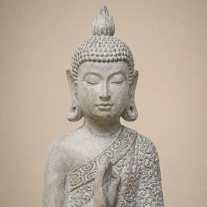 Statue Bouddha de Jardin en Oxyde de Magnésium – 43 cm  La Maison de Bouddha