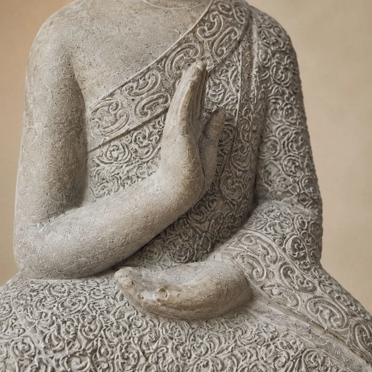 Statue Bouddha de Jardin en Oxyde de Magnésium – 43 cm  La Maison de Bouddha