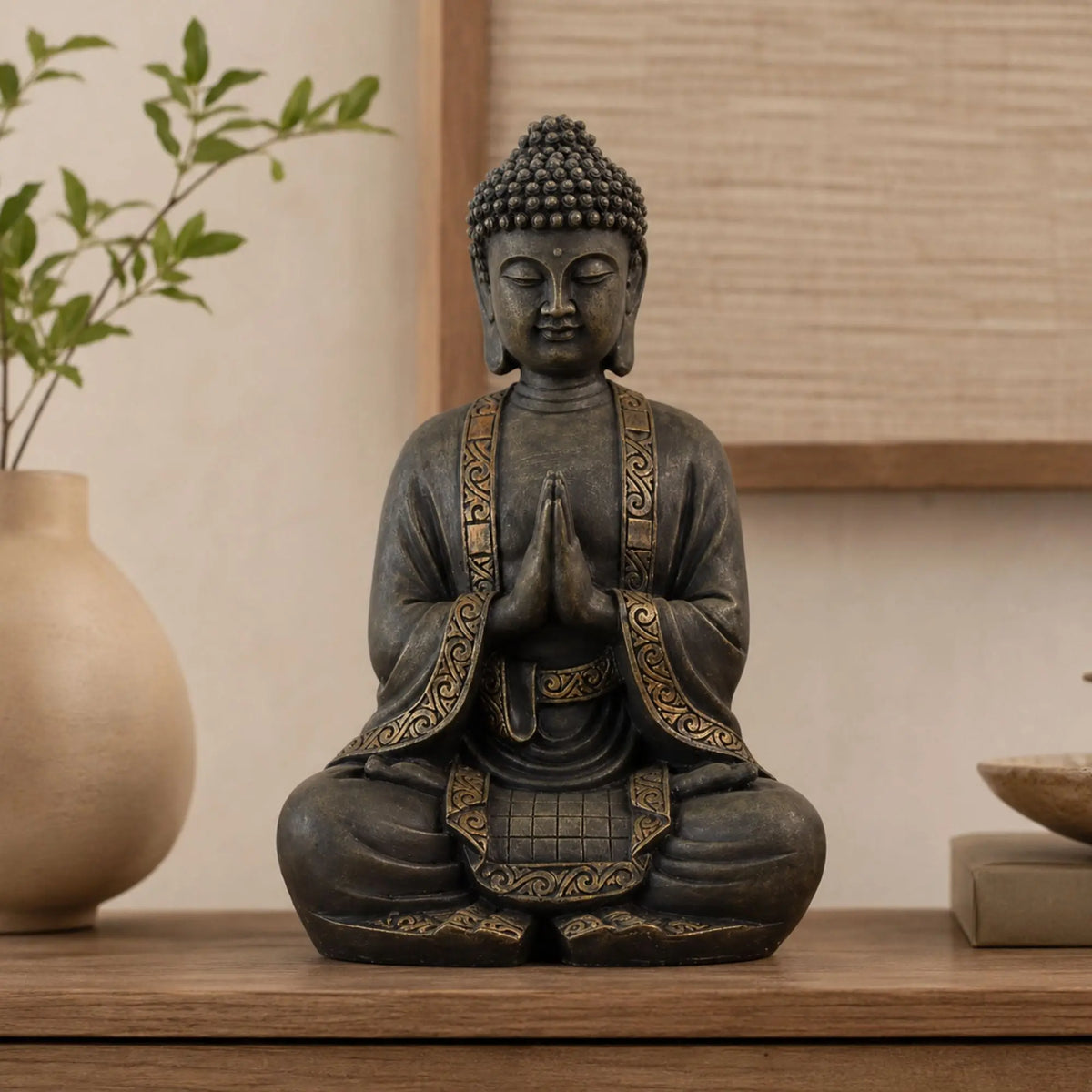 Statuette Bouddha Birmanie en Résine – 40 cm statue bouddhiste en résine La Maison de Bouddha