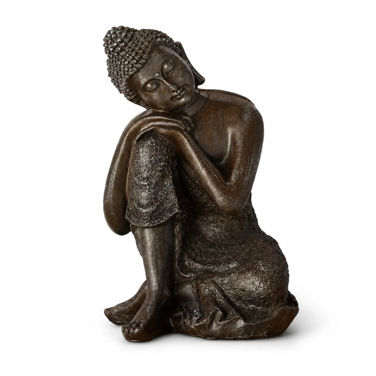 Statuette Bouddha Thaï Penseur en résine de 18 cm