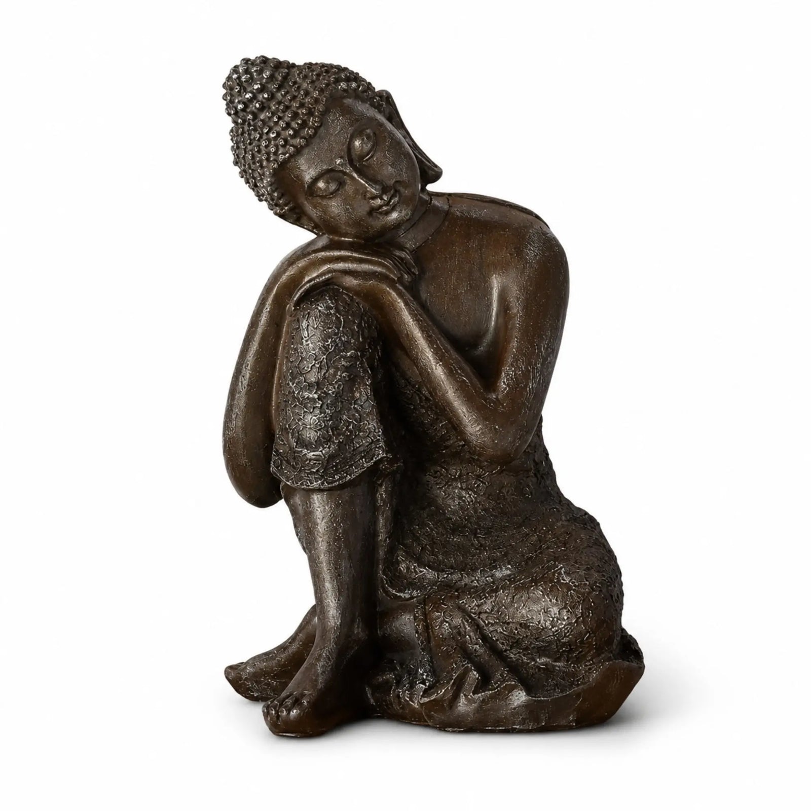 Statuette Bouddha Thaï Penseur en résine de 18 cm