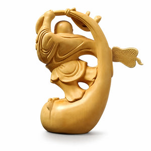 Statuette Budai en Bois de Cyprès – 13 cm | La Maison de Bouddha 200044142 La Maison de Bouddha
