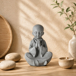 Statuette Moine Bouddhiste en Résine  La Maison de Bouddha