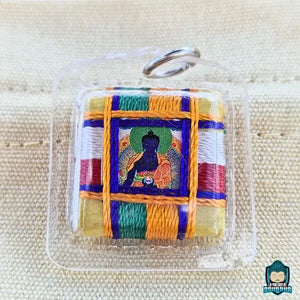 Amulette Tibétaine Sungkhor Goh Sung de Bouddha Médecine bénie pâr des lamas au tibet