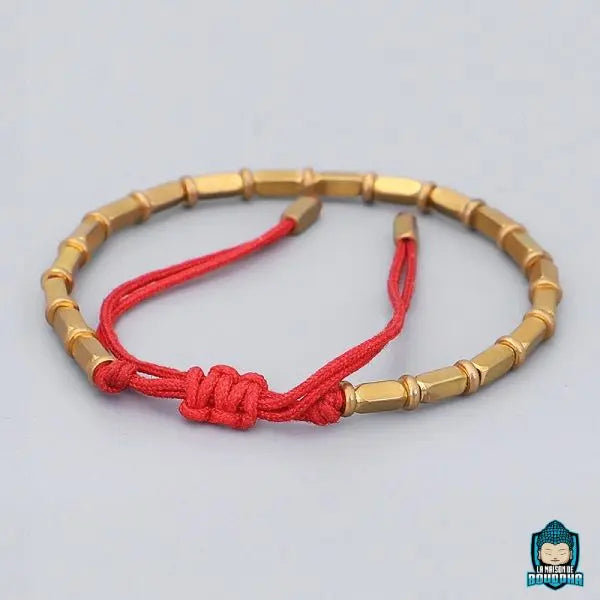 bracelet tibétain cuivre jaune