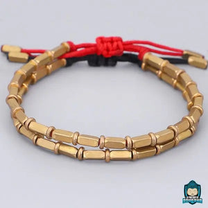 bracelet tibétain cuivre jaune