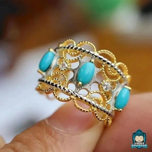 Bague Dorée Turquoise