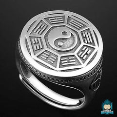 Bague Chevalière Dolly-Bijoux Argent 925 T54 Ying-Yang - Neuf Avec étiquettes