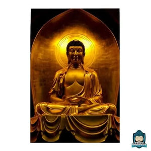 Bouddha-Peinture-Acrylique-couleur-or-toile-canvas-La-Maison-de-Bouddha
