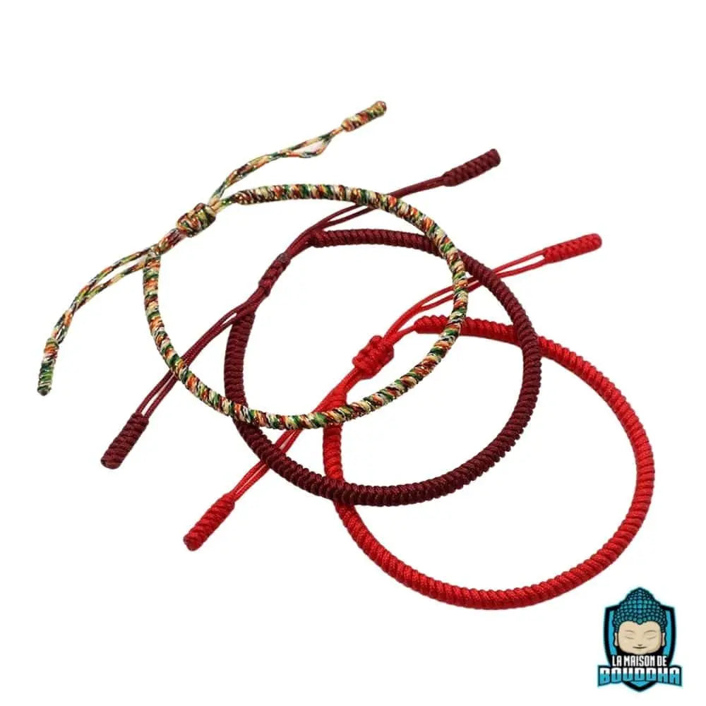 Bracelet Tressé Tibétain  La Maison de Bouddha