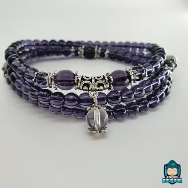 Collier Mala Améthyste  La Maison de Bouddha