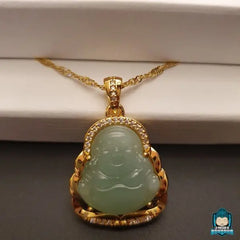 Lachender Buddha - Jade -Anhänger Lachender Buddha - Jade -Anhänger