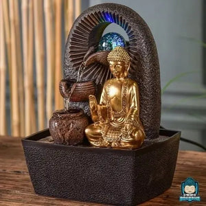 Fontaine Lumineuse dintérieur Bouddha avec Boule en Verre  La Maison de Bouddha