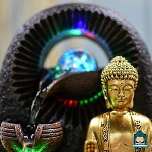 Fontaine Lumineuse dintérieur Bouddha avec Boule en Verre  La Maison de Bouddha