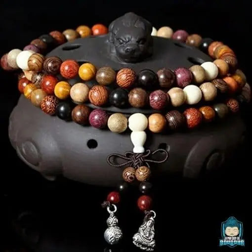 Mala Tibétain Bois de Santal  La Maison de Bouddha