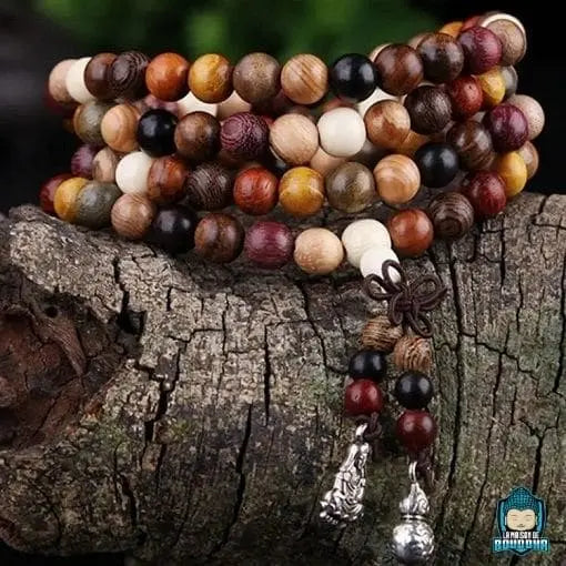 Mala Tibétain Bois de Santal  La Maison de Bouddha