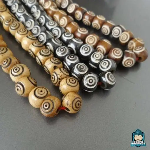 Mala Tibétain Os  La Maison de Bouddha