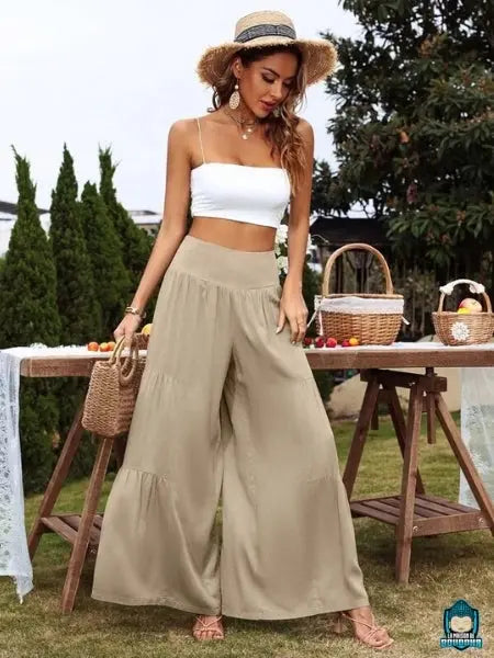 Pantalon Jogging Femme EIRUKON - Taille Haute Élastique - Style Baggy Décontracté - Avec Poches - Polyester