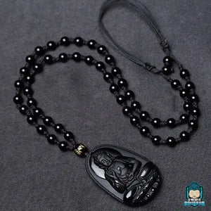 Pendentif-Bouddha-Noir-obsidienne-perles-noires-La-Maison-de-Bouddha