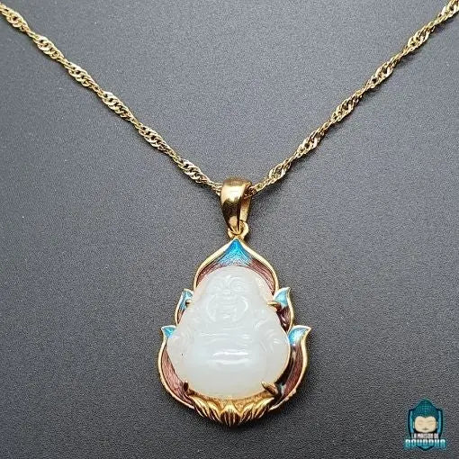 Pendentif Bouddha Rieur Jade  La Maison de Bouddha