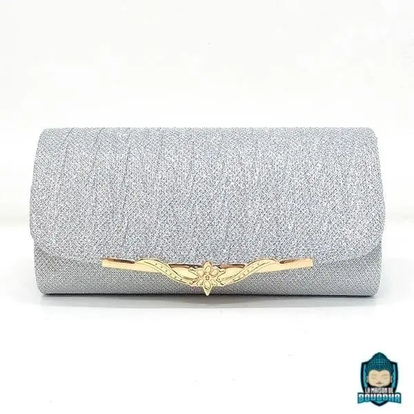 Pochette-Sac-Minaudiere-Paillete-argent-etchaine-doree-taille-20-cm-longueur-10-cm-hauteur