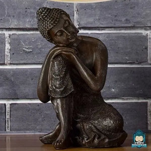Statuette-Bouddha-Penseur-style-birman-en-résine-hauteur-18-cm-longueur-13-cm-largeur-8-cm-350-grammes-La-Maison-de-Bouddha.